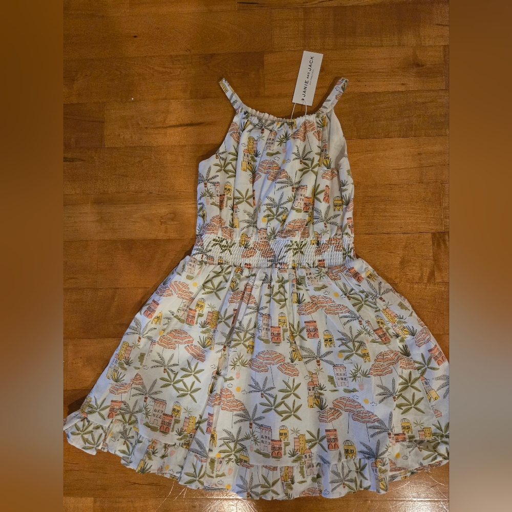 NWT Janie & Jack Girls Size 5 Lined Cotton Dress